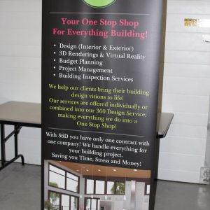 33" Roll Up Retractable Banner Stand