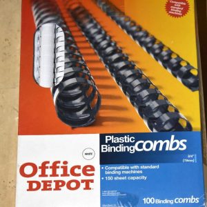 Plastic Binding Combs 3/4" White Office Depot