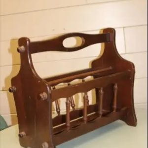 Wood Free Standing Magazine Rack