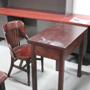 Wood Table Desk with Chair